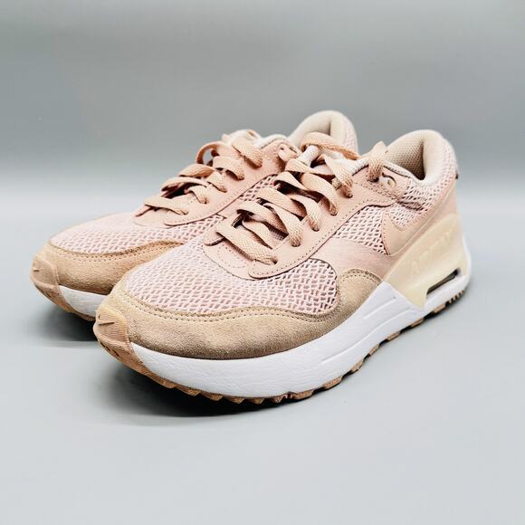 Nike Shoes Womens 7.5 Pink Beige Air Max Mesh Low Top Athletic Running Sneakers - Picture 2 of 10